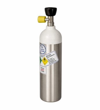 1,0 Liter Alu - Sauerstoffflasche Medizinischer - Sauerstoff.de - bluAqua©