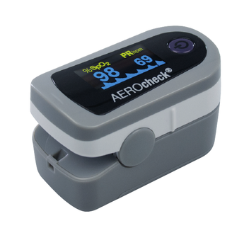 HUM AEROcheck PO11-FCE Finger-Pulsoximeter für Erwachsene und Kinder