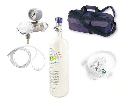 2-Liter Sauerstoffflasche – Für Druckminderer, Ärzte, Praxis, Taucher, Notfall