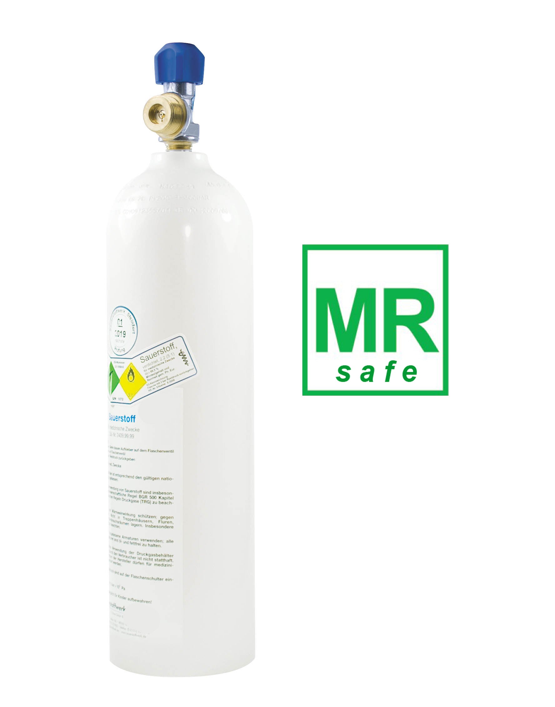 Replace 2.0 l MR compatible oxygen cylinder