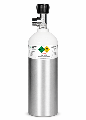 Alu - Sauerstoffflasche 1,8 l Höhenatemsauerstoff - Medizinischer - Sauerstoff.de - bluAqua©