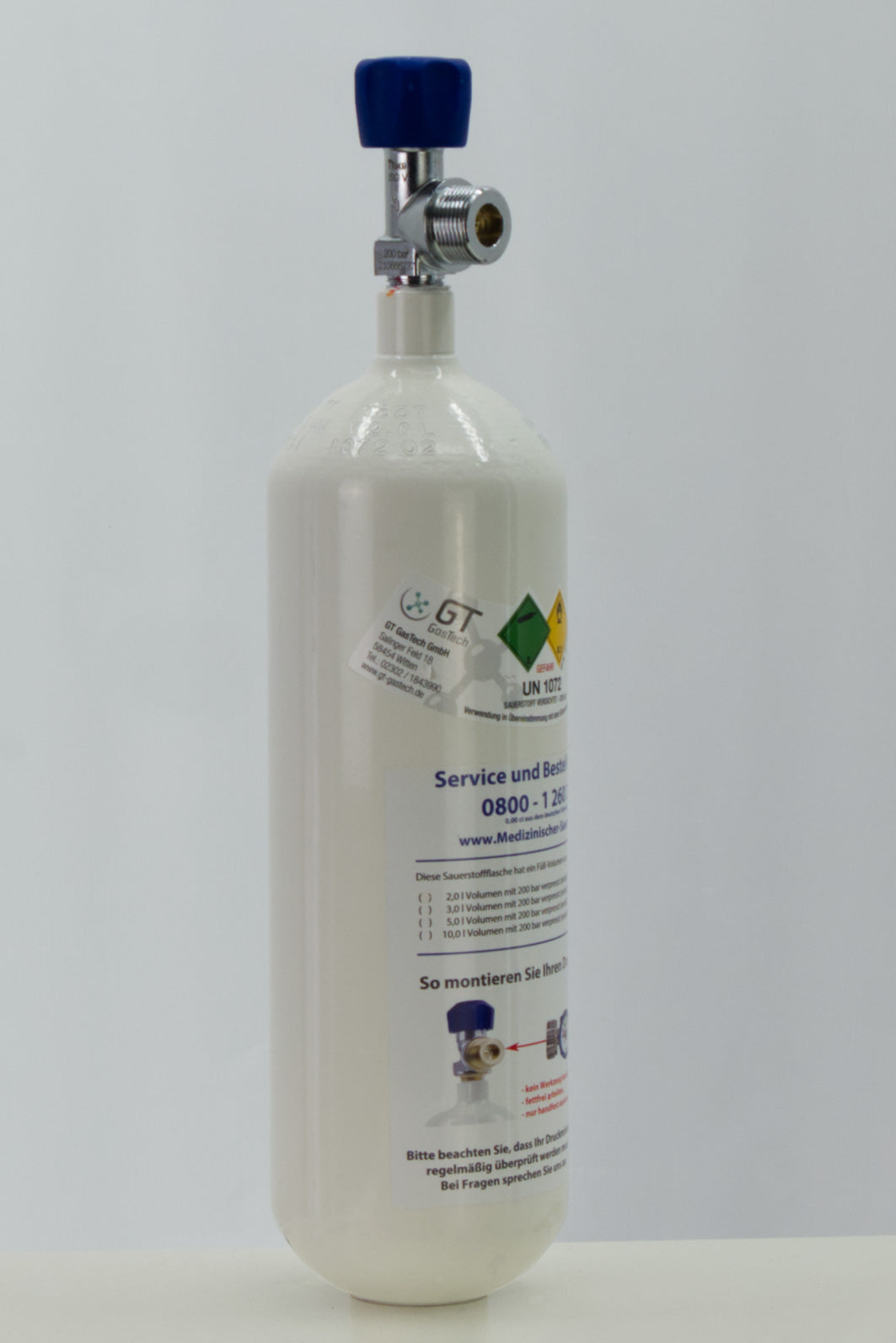 high altitude oxygen bottle 2 l