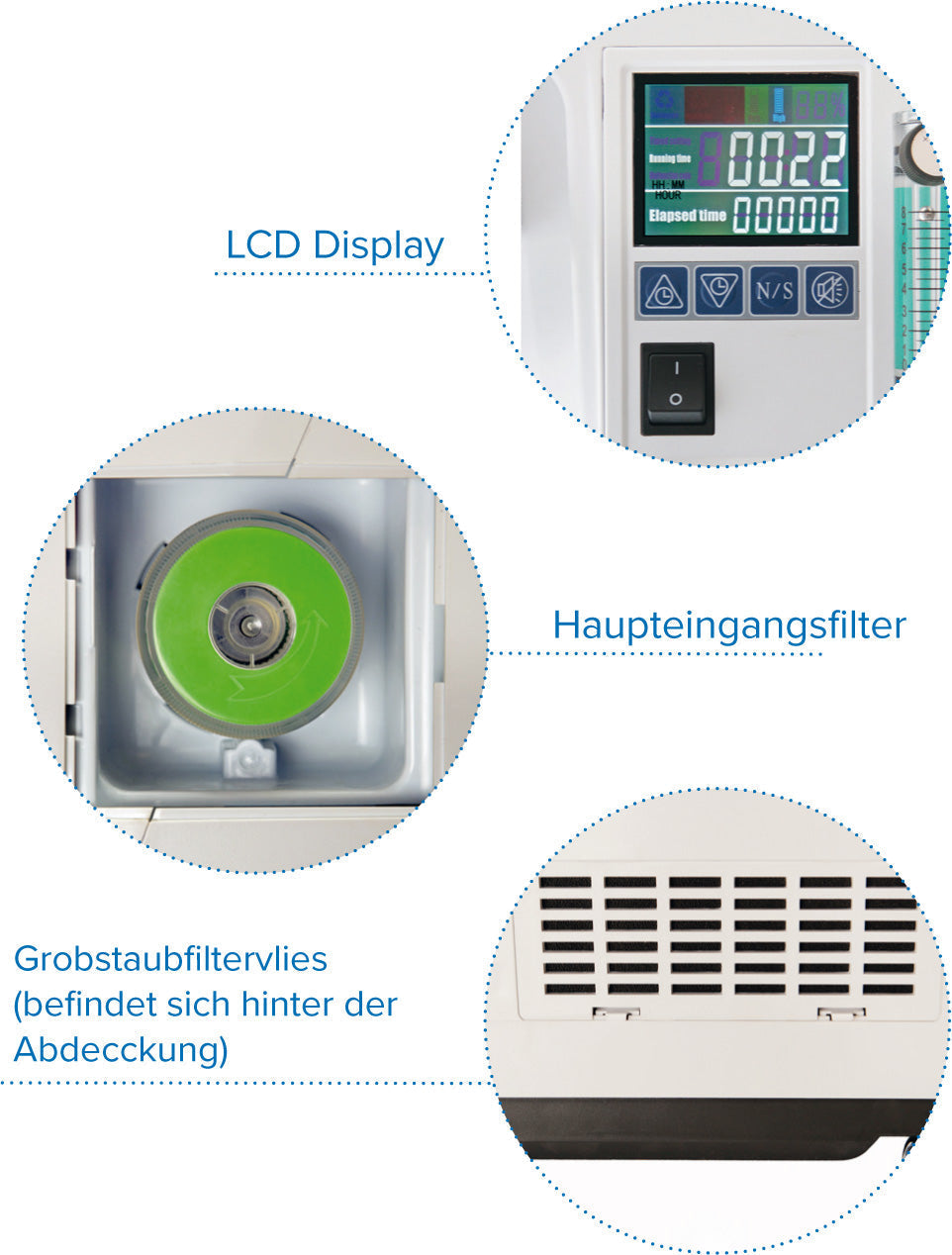 Sauerstoffkonzentrator GCE OC-E100 / Stationäres Sauerstoffgerät für zuhause