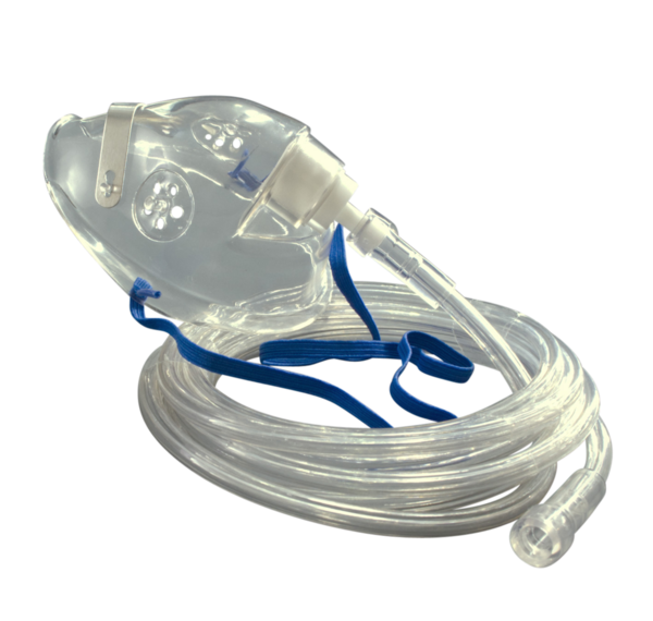 0,8 l  Sauerstoffflasche mit Druckminderer GCE Mediselect II 25, Maske